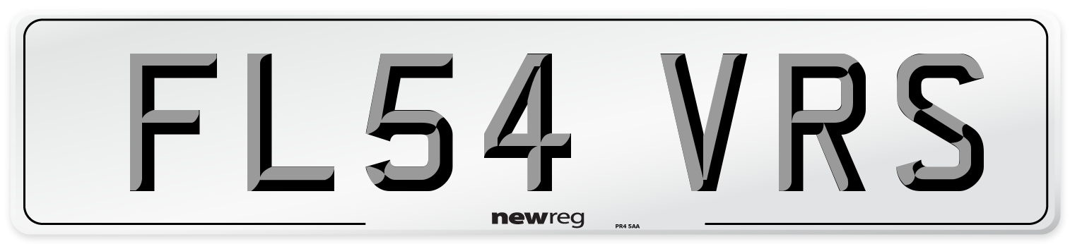 FL54 VRS Number Plate from New Reg